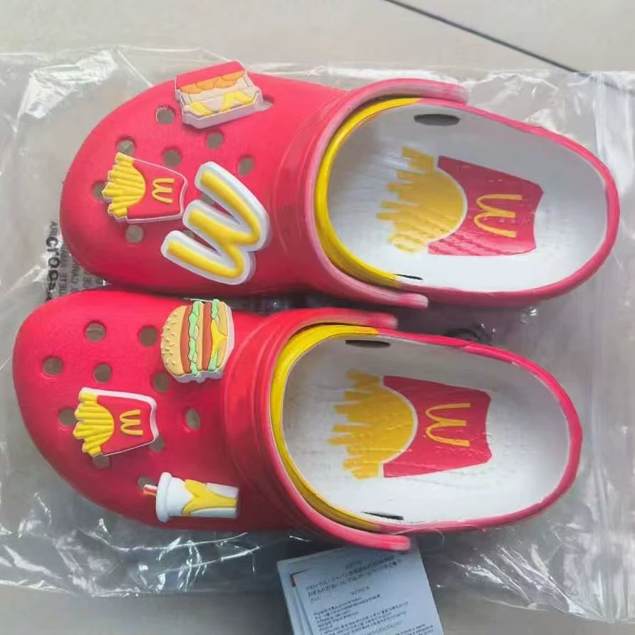 Новые мужские и женские сандалии Kajia с отверстием в стене, износостойкая обувь McDonald's, дышащая нескользящая пляжная обувь с соединенным носком.