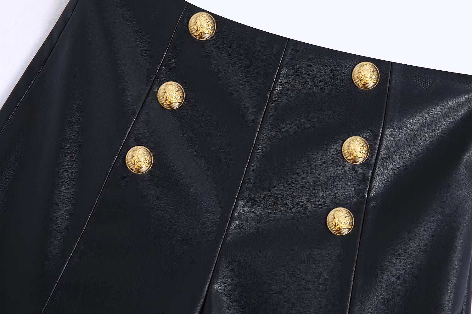 button decorative imitation leather casual shorts nihaostyles wholesale clothing NSAM82870