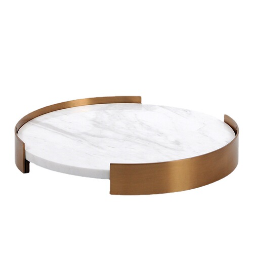 Factory direct sales model bathroom washbasin marble soft furnishings home restaurant coffee table tray decorations