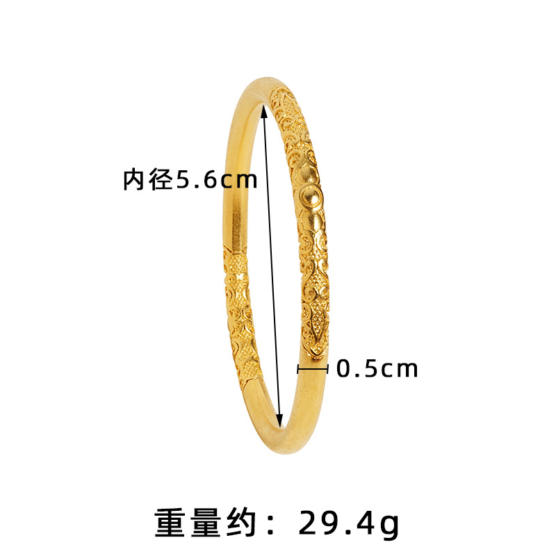 Vietnam Sajin Gufa flor roja de oro rojo pulsera de hierba joyas de aleación de latón no se desvanecen anillo pulsera de simulación