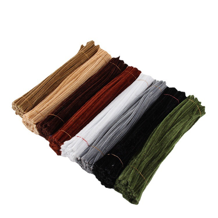 Hecho a mano DIY trenzado paquete de material cifrado ramo de lana Raíz de lana de la raya del color torcido palo de los niños hechos a mano juguetes creativos