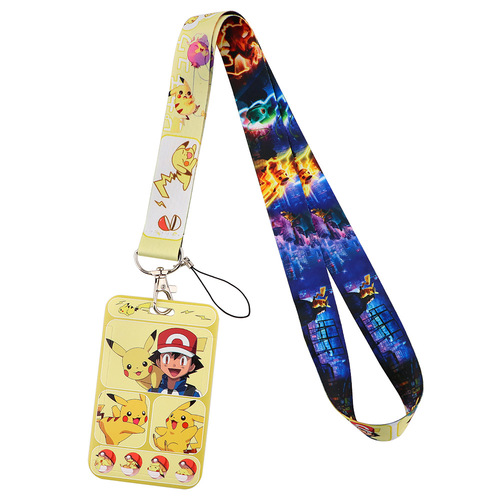 Elf cartoon mobile phone rope card holder bus card access control work card student name badge hard shell new style