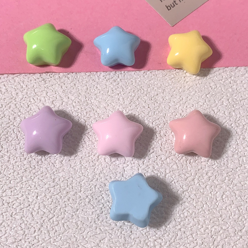 Accesorios de resina de color caramelo penta diy accesorios de cabello abrazaderas de cabello botones de zapatos dulces lindos gordo color penta