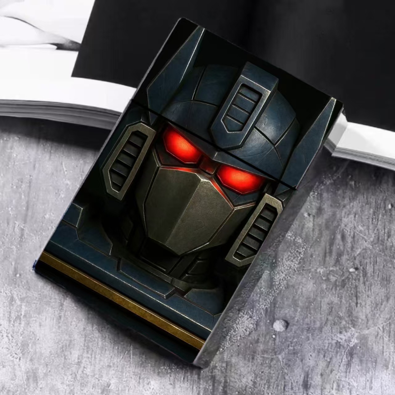 Transformers creativo Decepticon Megatron 20 cajas de cigarrillos gruesas suministro transfronterizo de comercio exterior image 11