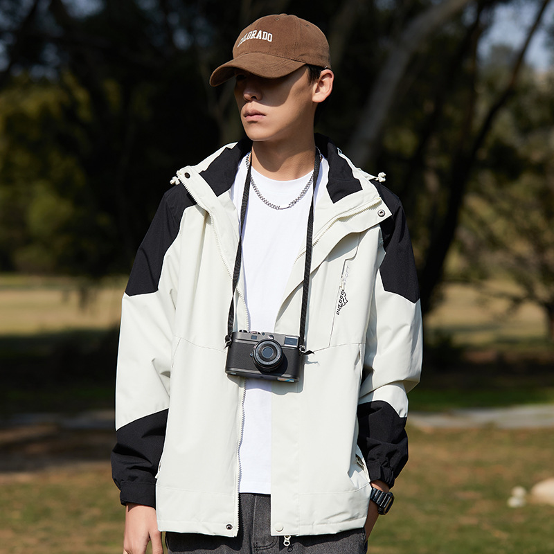 남성-흰색과 검은 색 (단일 펀치)