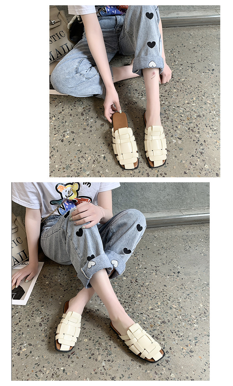Women Slippers Sandals Indoor Travel Leather Synthetic Non-Slip Slides_voghion.com