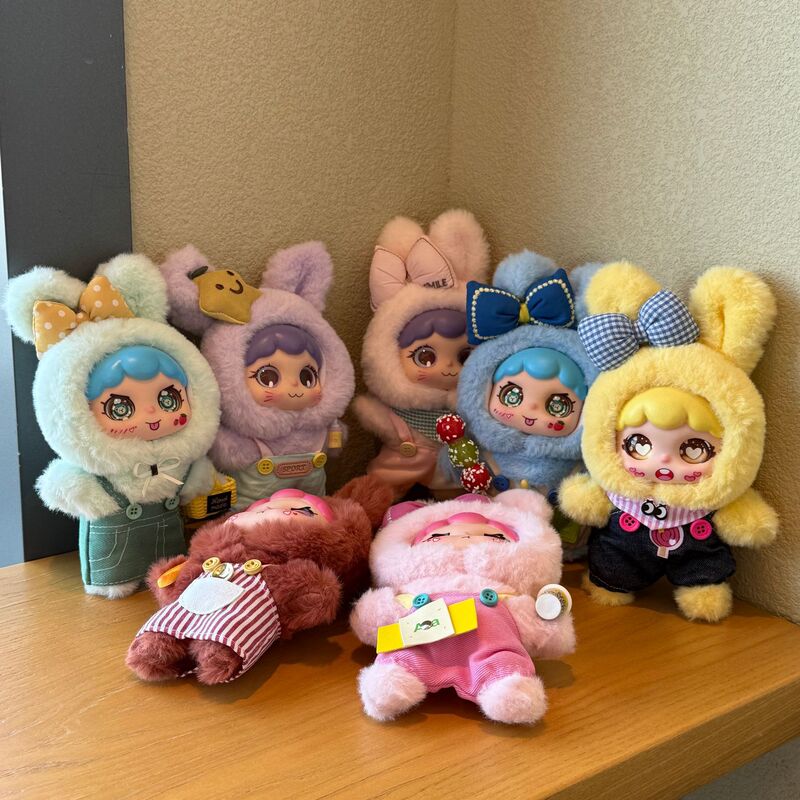 New Cute Vinyl Face Plush Toy Doll Creative Trendy Cute Bag Backpack Pendant Keychain Doll