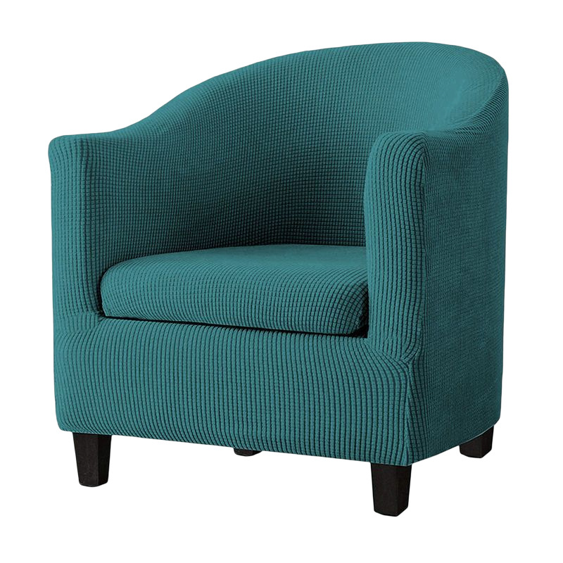 Funda de sofá elástica de una sola pieza con diseño de grano de maíz para cibercafés, hoteles y cafeterías, ajuste elástico para una persona.