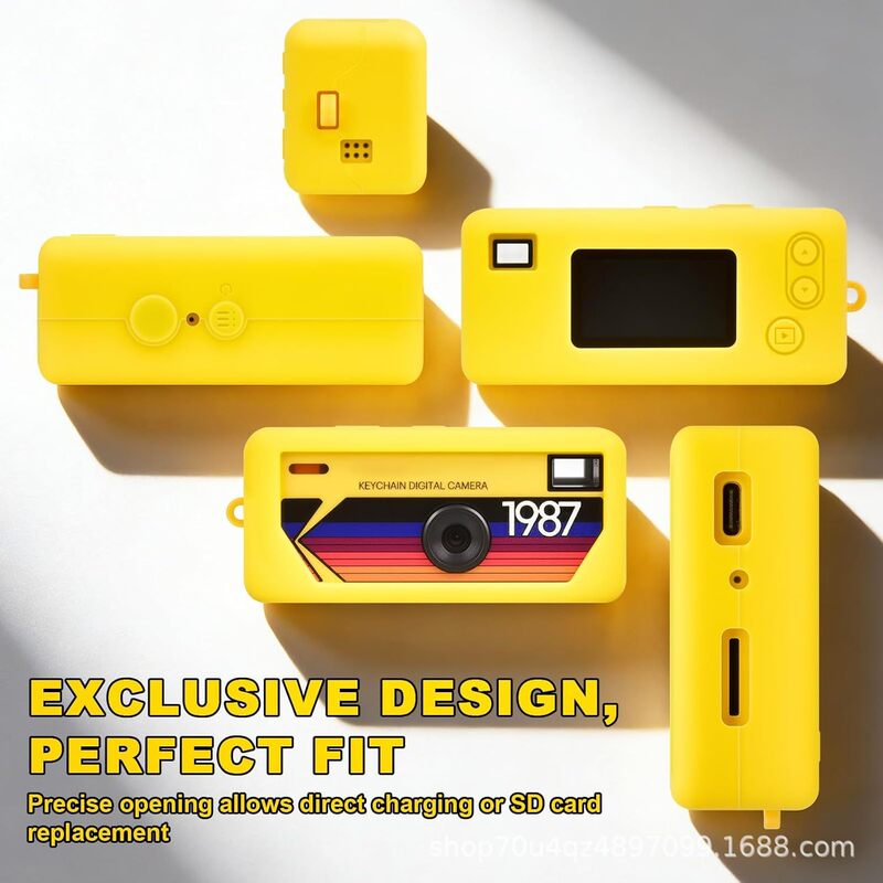 Suitable for Kodak 1987 Retro Student Campus Small Digital Camera Accessories, Silicone Protective Case, Wear-Resistant and Anti-Fall