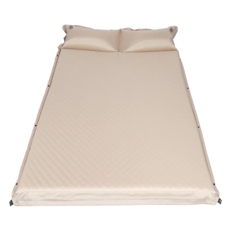 Mattress double camping moisture-proof mat outdoor camping air cushion bed tent floor mat nap mat automatic inflatable beige