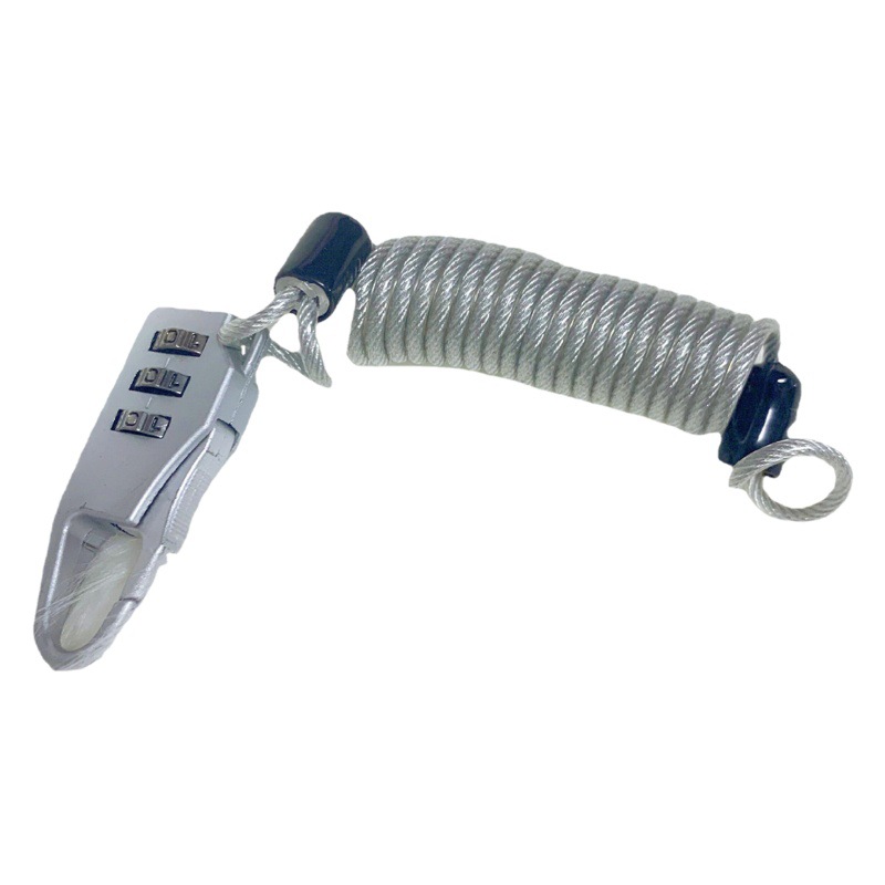 Password Steel Wire Rope Lock for Electric Vehicles, Motorcycle Helmet Lock, Spring Rope Lock, Travel Luggage Lock, Anti-Theft Safety Lock