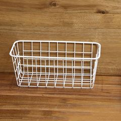 Hole-free Iron Art Hanging Basket Creative Kitchen Bathroom Wall Mount Shelf Desktop Storage Basket Storage Basket