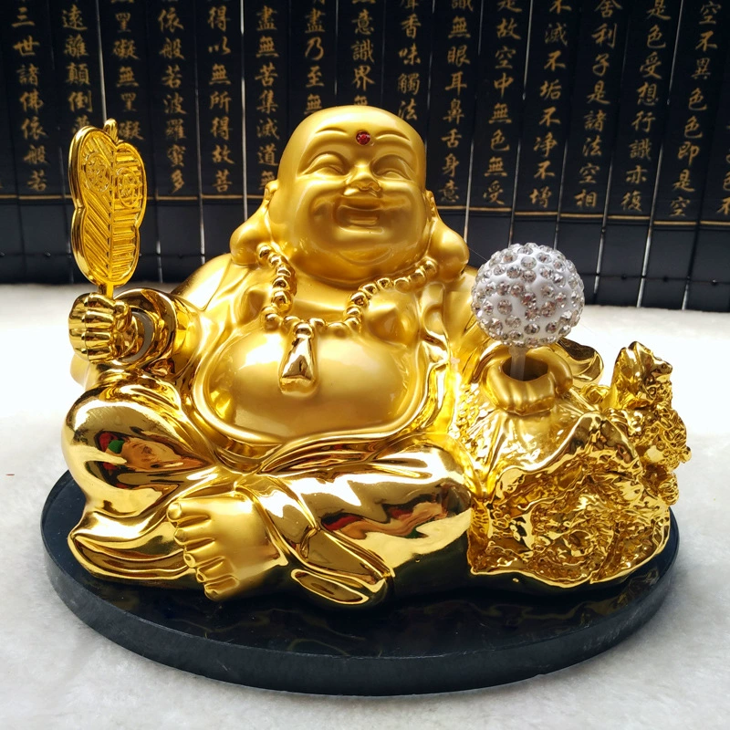 Автомобильные принадлежности автомобиль Майтрейя Будда духи украшения для сидений Автомобильные аксессуары большой позолоченный вентилятор Будда оптом