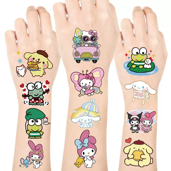 Wholesale New Children's Cartoon Tattoo Stickers Cute Hello Kitty Spider-Man Ice Princess Temporary Tattoo Stickers