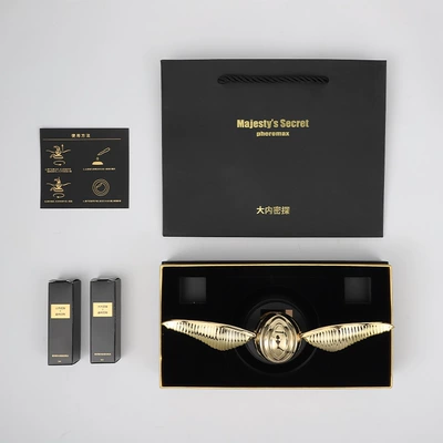 Golden Snitch Car Fragrance 2025 New Model Car Interior Decoration Smart Ornament Solar Powered High-End (Car Perfume Aromatherapy) - golden-snitch-car-aromatherapy-gift-box-for-personal-use-and-gift-giving-comes-with-2-bottles-of-essential-oil