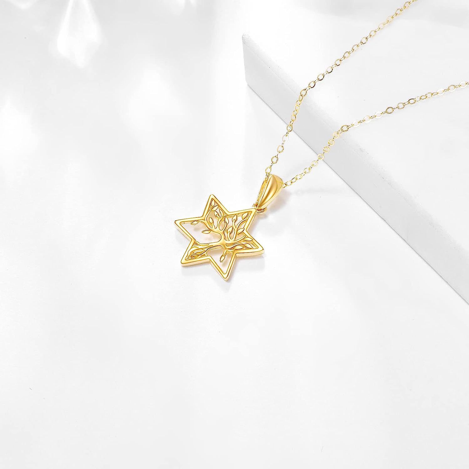 Hot Selling Nieuwe Zes Sterren Levensboom Legering Hanger Ketting Mode Sieraden Moederdag Cadeau_voghion.com