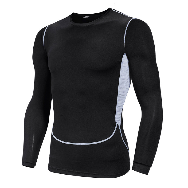 2026 New Men's Sports Fitness Quick-Dry Shirt, Plus Size Quick-Dry Long Sleeve T-Shirt, Slim Fit and Breathable