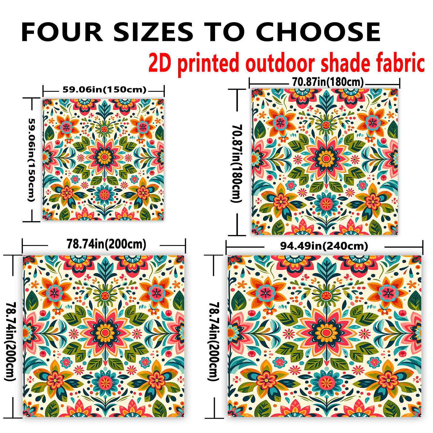 TEMU's popular Bohemian mandala flower sunshade, outdoor canopy, sunshade fabric, cross-border sunshade curtain