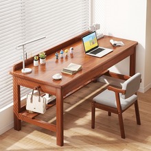 实木书桌家用小户型办公桌客厅电脑桌卧室学生写字桌儿童学习桌椅