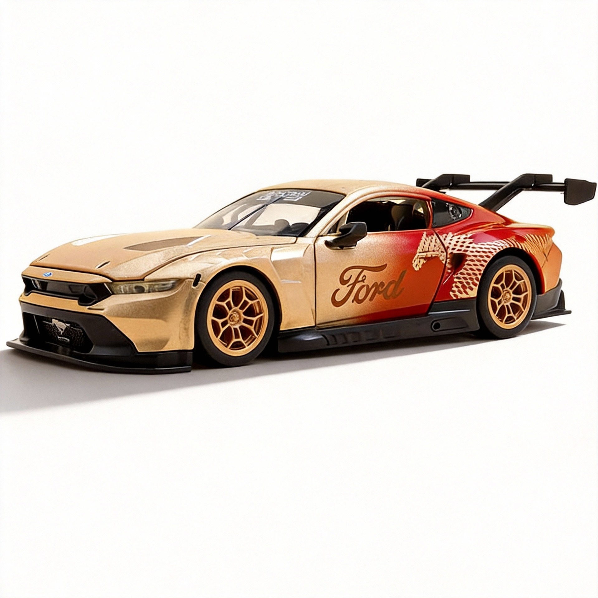 CCA Auténtico Licencia 1: 24 Ford Mustang GT3 Edición de Año Nuevo Auto de aleación imitación de edición limitada Regalo de Año Nuevo