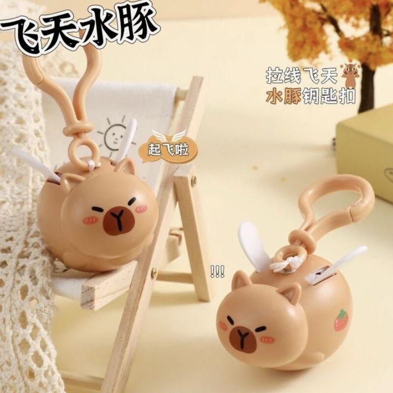 Creative Cartoon Flying Capybara Keychain Doll Couple Kappibala Fun Backpack Pendant Small Gift Creative Cartoon Flying Capybara Keychain Doll Couple Kappibala Fun Backpack Pendant Small Gift