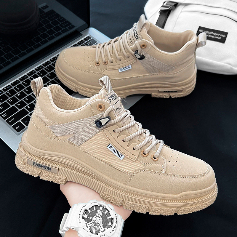 Zapatos de hombre 2024 otoño nuevo estilo de herramientas botas de viento Martin de trabajo deportivo casual impermeable suela gruesa resistente al desgaste de alto nivel y vello