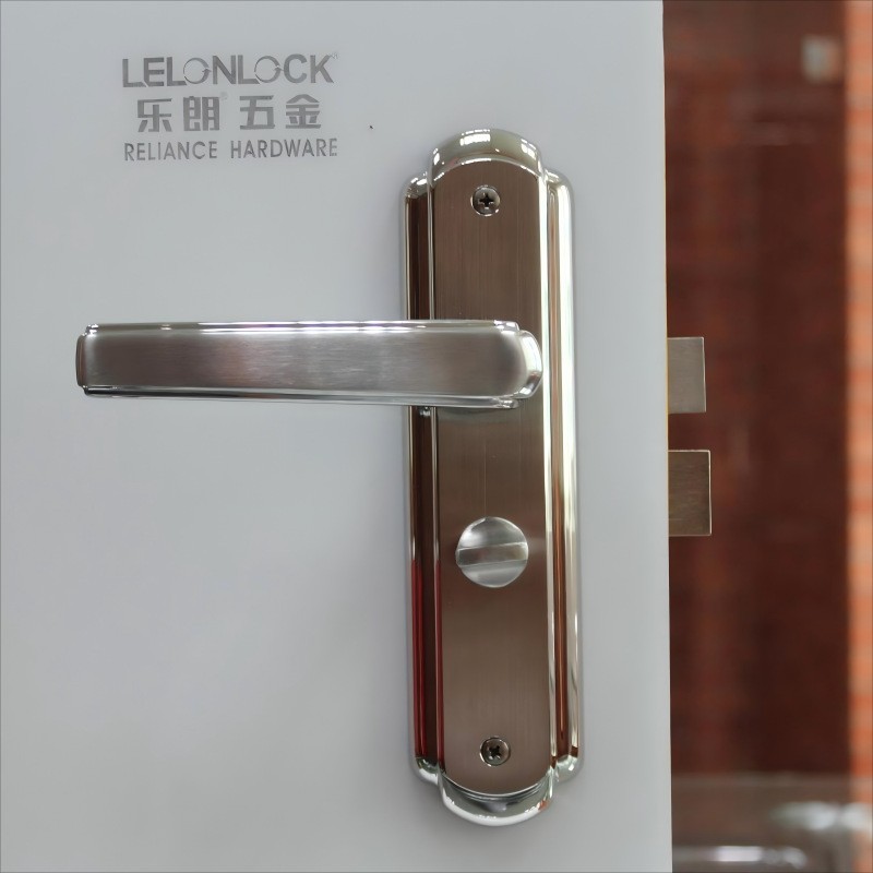 304 bloqueo de panel de acero inoxidable cerradura de puerta cerradura europea de una sola lengua cerradura de la habitación cerradura de mano interior cerradura de baño doméstico