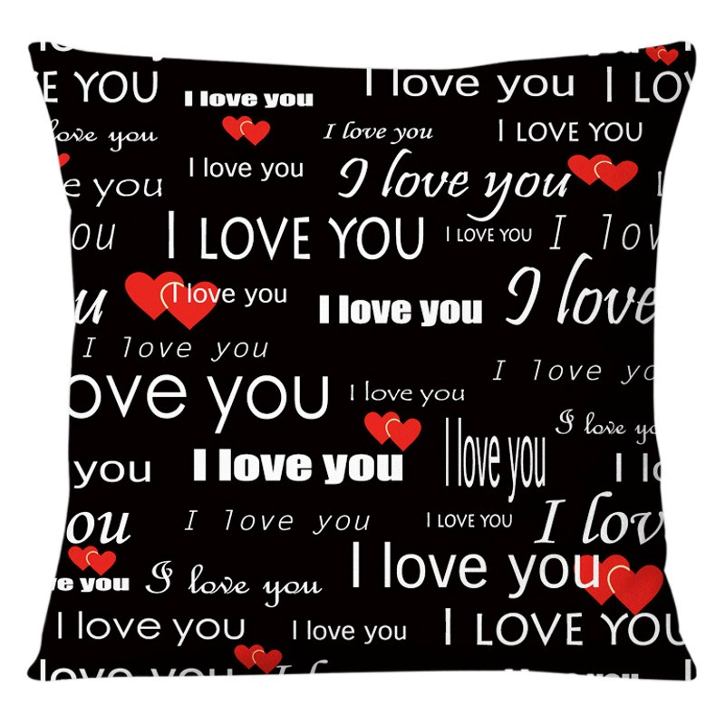 Трансграничная горячая Распродажа Новое признание в любви Термотрансферная наволочка романтическая гостиная спальня диван декоративная наволочка