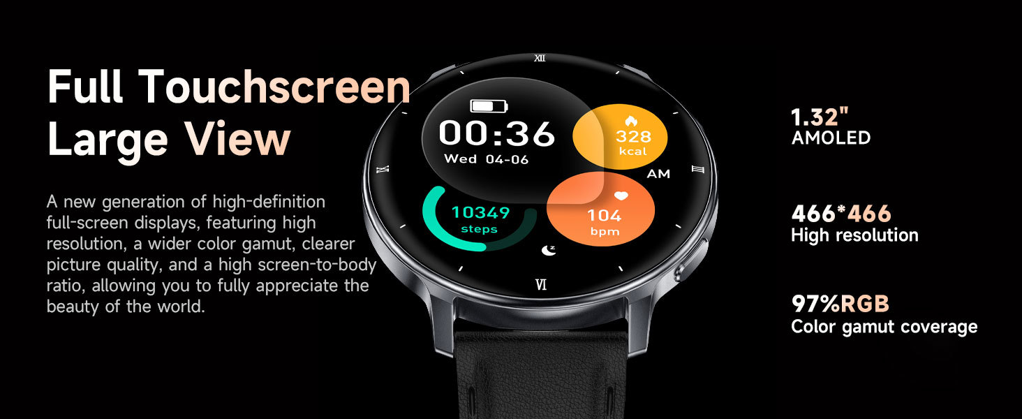 Smartwatch con schermo amoled rotondo chiamate bluetooth e salute_voghion.com