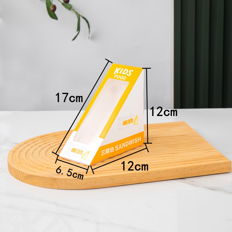 almohadilla de embalaje de sándwich fácil de desgarrar almohadilla transparente desechable para pastel triangular horneado envasado de pan almohadilla de soporte interior