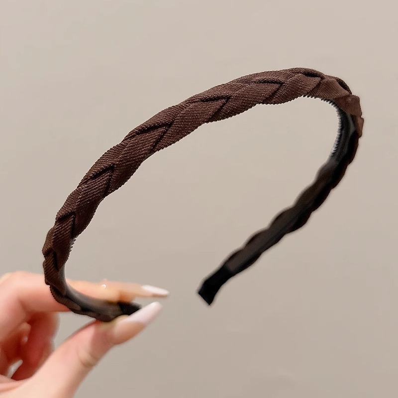 Coreano alto cráneo debe aumentar la altura esponjoso peludo ondulado banda de cabello de doble uso con dientes para mujeres