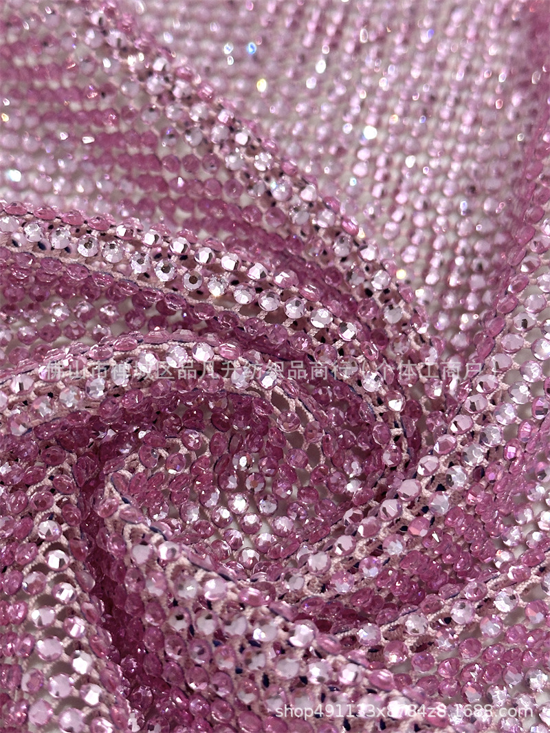 Fabricante suministro de alta densidad de tela de diamantes de moda de fiesta de baile vestido de noche tela de moda image 9