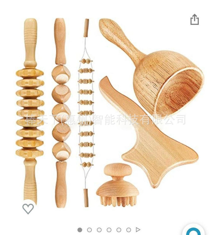 ケヤキマッサージ器「筋棒掻爬経絡疎通棒マッサージカップキノコ頭部マッサージ器マッサージセット」|undefined