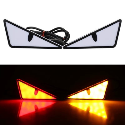 eyes modified universal motorcycle — Other lights - triangular-light-red-and-yellow-2-piecesset