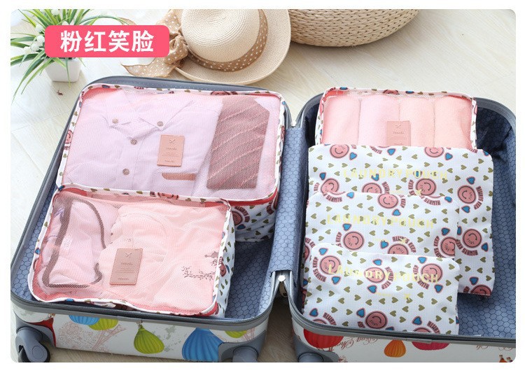 Directo DE FÁBRICA DE Corea Almacenamiento de viaje de seis piezas de equipaje ropa impermeable bolsa de almacenamiento bolsa de organización 6 piezas traje