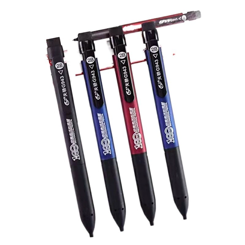 Оригинальный карандаш Tianjiao G943 для компьютерных экзаменов, 2B, квадратный грифель, карандаш для разметки, автоматический карандаш 2B, оптом, не требует заточки