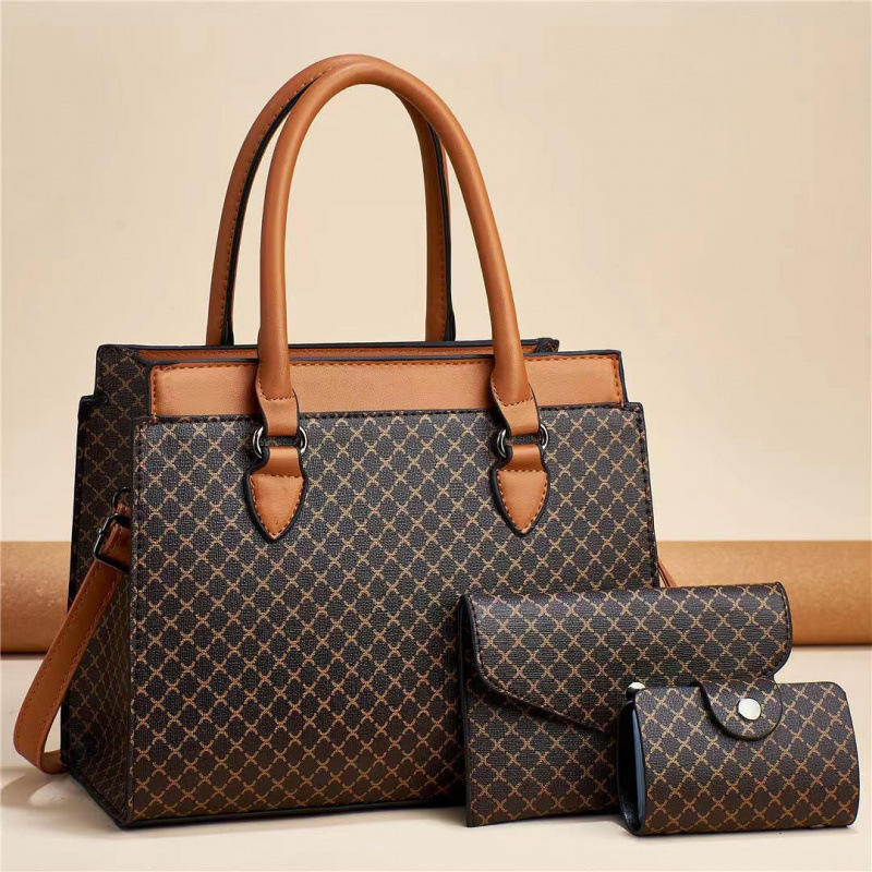 Baja de tres piezas para niños 2025 bolsos de moda casuales de gran capacidad impresión de color contraste bolsos de hombro
