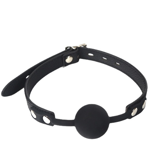 Wild Wolf Erotic Leather Mouth Plug Couple's Love Toy Silicone Oral Ball Adult Toys Factory Wholesale 