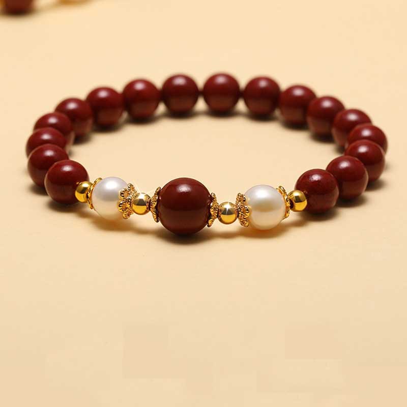 Cinnabar Bead Bracelet For Good Fortune & Wealth - Unisex Style_voghion.com