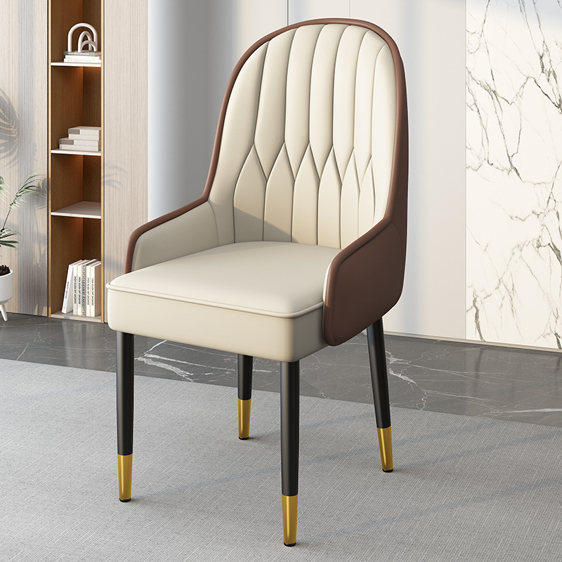 Silla de comedor ligera silla de respaldo de lujo silla de balcón casual simple silla de manicuría de alta calidad silla de alquiler taburete grueso
