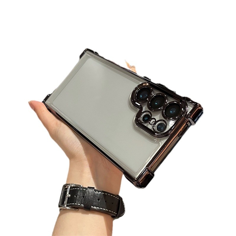Aplicable a Samsung S26Ultra caso de teléfono móvil A56 con película de lente, bolsa de aire de cuatro ángulos recubierta, caso suave TPU anti-caída image 6