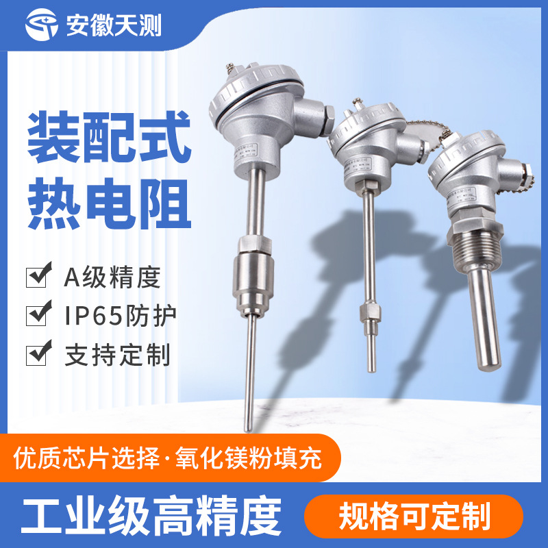 温度传感器探头WZPK一体化不锈钢A级耐磨隔爆防爆PT100铠装热电阻