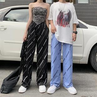 Women's Spring and Summer Loose Casual Thin Straight Leg Pants Wide Leg Pants