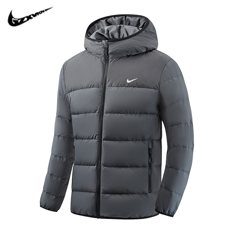 2026 Winter down Jacket Men's New Trendy Loose Casual Thickened Warm Hooded White Duck down Men's Clothing