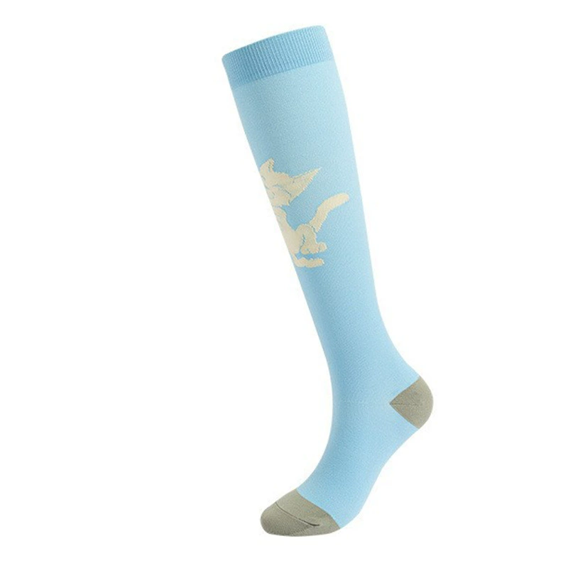 Compression Running Socks, Unisex Jacquard Knee-High Socks, Multiple Patterns, S/M & L/XL