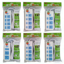 家用带线多孔插排插座大功率长线纯铜办公多插位插线板新国标排插