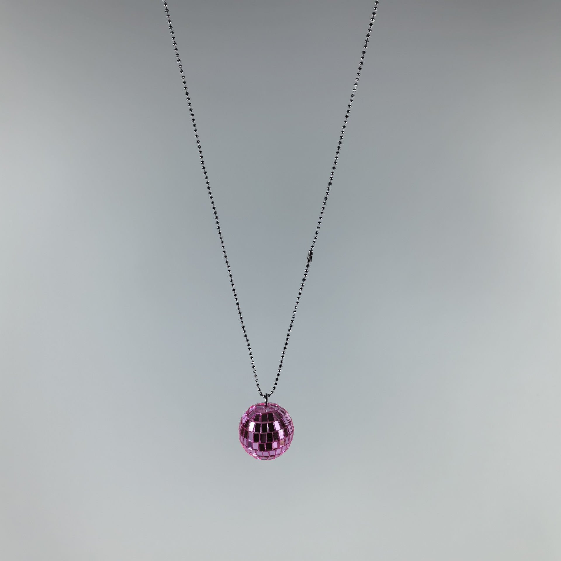 Collar tipo bola de discoteca con efecto láser colorido, decoración colgante para fiestas o Navidad