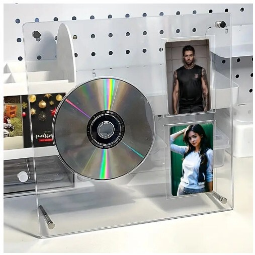 Transparent Acrylic CD Photo Display Stand Kpop Album Stand Multi-grid Photo Frame Ornaments Home Display Photo Frame Storage Transparent Acrylic CD Photo Display Stand Kpop Album Stand Multi-grid Photo Frame Ornaments Home Display Photo Frame Storage