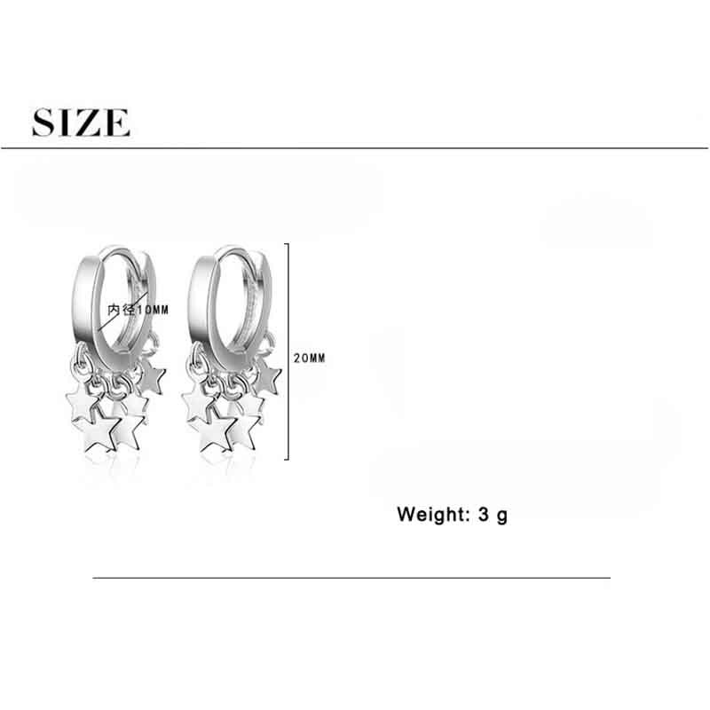 Boucles D&#39;oreilles Étoiles De Personnalité De Style Coréen Boucles D&#39;oreilles Simples Bijoux display picture 4