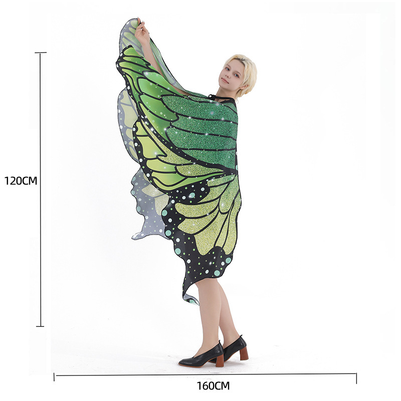 Capas de mariposa comercio exterior transfronterizo capas de mariposa Halloween decoración de danza colorida alas de mariposa al por mayor